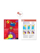 Набор для детского творчества А4, 20 листов, 10 цветов, ErichKrause Jolly Friends, картон + бумага, мелованная односторонняя, на склейке, схема поделки - Фото 4