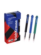 Ручка шариковая многоцветная, автоматическая, 3 цвета, ErichKrause Colorcross, узел 0.7 мм, мягкое письмо - Фото 2