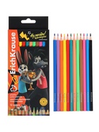 Карандаши 12 цветов ErichKrause «Ну, Погоди!», пластик, шестигранные, 2.6 мм грифель, картонная упаковка, европодвес - Фото 6