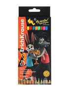 Карандаши 12 цветов ErichKrause «Ну, Погоди!», пластик, шестигранные, 2.6 мм грифель, картонная упаковка, европодвес - Фото 7