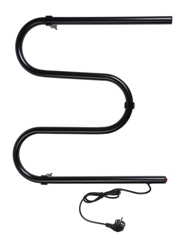 УЦЕНКА Полотенцесушитель электрический ТЕРА, М-образный, 500×500 мм, черный - Фото 1