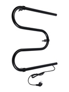 УЦЕНКА Полотенцесушитель электрический ТЕРА, М-образный, 500×500 мм, черный - Фото 2