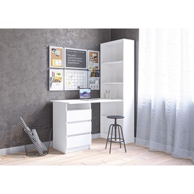 {{photo.Alt || photo.Description || 'УЦЕНКА Стол письменный «Зара», со стеллажом, 750×1310×610 мм, белая'}}