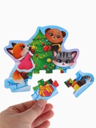 Макси-пазлы, новогодний набор игрушек, 10 деталей, с резиновой уточкой для купания 10871106 Макси-пазлы, новогодний набор игрушек, 10 деталей, с резиновой уточкой для купания 10871106