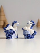 Фигурка керамика «Лошадка на монетках», бело-синий, 2.5×5×6 см, МИКС - фото 117898813