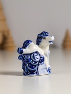 Фигурка керамика «Лошадка на монетках», бело-синий, 2.5×5×6 см, МИКС - Фото 3