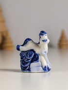 Фигурка керамика «Лошадка на монетках», бело-синий, 2.5×5×6 см, МИКС - Фото 6