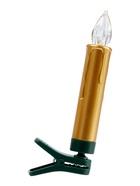 Светодиодные «Свечи на прищепках золотистые» 9 см, набор 10 шт., 10 LED, от батареек АААх10, пульт, свечение тёплое белое - Фото 12