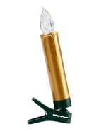 Светодиодные «Свечи на прищепках золотистые» 9 см, набор 10 шт., 10 LED, от батареек АААх10, пульт, свечение тёплое белое - Фото 6