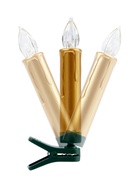 Светодиодные «Свечи на прищепках золотистые» 9 см, набор 10 шт., 10 LED, от батареек АААх10, пульт, свечение тёплое белое - Фото 10