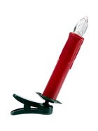 Светодиодные «Свечи на прищепках красные» 11 см, набор 10 шт., 10 LED, от батареек ААх10, пульт, свечение тёплое белое - Фото 10