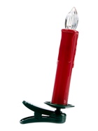 Светодиодные «Свечи на прищепках красные» 11 см, набор 10 шт., 10 LED, от батареек ААх10, пульт, свечение тёплое белое - Фото 12