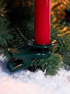 Светодиодные «Свечи на прищепках красные» 11 см, набор 10 шт., 10 LED, от батареек ААх10, пульт, свечение тёплое белое - Фото 5