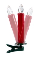 Светодиодные «Свечи на прищепках красные» 11 см, набор 10 шт., 10 LED, от батареек ААх10, пульт, свечение тёплое белое - Фото 6