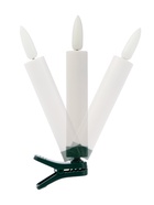 Светодиодные «Свечи на прищепках» 10 см, набор 10 шт., 10 LED, от батареек АААх10, пульт, свечение тёплое белое - Фото 5