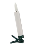 Светодиодные «Свечи на прищепках» 10 см, набор 10 шт., 10 LED, от батареек АААх10, пульт, свечение тёплое белое - фото 809253778