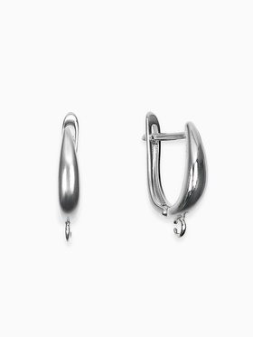 Набор 2 пары швензы с англиской застежкой для сережек, 20×13 мм, цвет серебро 10892078