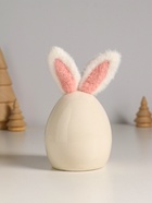 Фигурка керамика, текстиль «Зайчик в форме яйца», белый, 7.2×7.2×12.5 см - фото 809253838 Фигурка керамика, текстиль «Зайчик в форме яйца», белый, 7.2×7.2×12.5 см - фото 809253838