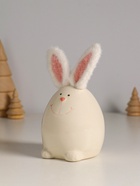 Фигурка керамика, текстиль «Зайчик в форме яйца», белый, 7.2×7.2×12.5 см - фото 809253839 Фигурка керамика, текстиль «Зайчик в форме яйца», белый, 7.2×7.2×12.5 см - фото 809253839