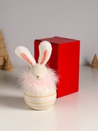 Фигурка керамика, текстиль «Зайчик с пухом, круглый», 7.4×7.4×15.5 см - фото 809253845 Фигурка керамика, текстиль «Зайчик с пухом, круглый», 7.4×7.4×15.5 см - фото 809253845