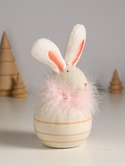 Фигурка керамика, текстиль «Зайчик с пухом, круглый», 7.4×7.4×15.5 см - фото 809253842 Фигурка керамика, текстиль «Зайчик с пухом, круглый», 7.4×7.4×15.5 см - фото 809253842