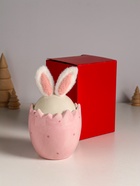 Фигурка керамика, текстиль «Зайчик в яйце», розовый, 9×9×15.5 см - фото 809253849 Фигурка керамика, текстиль «Зайчик в яйце», розовый, 9×9×15.5 см - фото 809253849