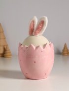 Фигурка керамика, текстиль «Зайчик в яйце», розовый, 9×9×15.5 см - фото 809253848 Фигурка керамика, текстиль «Зайчик в яйце», розовый, 9×9×15.5 см - фото 809253848