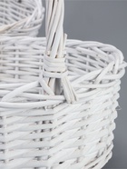 УЦЕНЕА Корзина плетёная для хранения Abigail, ива, овальная, белая, набор 3 шт. - Фото 3