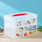 Контейнер универсальный Multi box, 2 секции, с ручкой и декором, МИКС - Фото 6