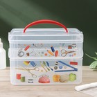 Контейнер универсальный Multi box, 2 секции, с ручкой и декором, МИКС - Фото 4