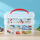 Контейнер универсальный Multi box, 2 секции, с ручкой и декором, МИКС - Фото 5