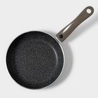 Сковорода Onyx, d=22 см, съёмная ручка, стеклянная крышка, антипригарное покрытие, цвет серый - Фото 4