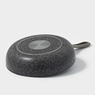 Сковорода Onyx, d=22 см, съёмная ручка, стеклянная крышка, антипригарное покрытие, цвет серый - Фото 6