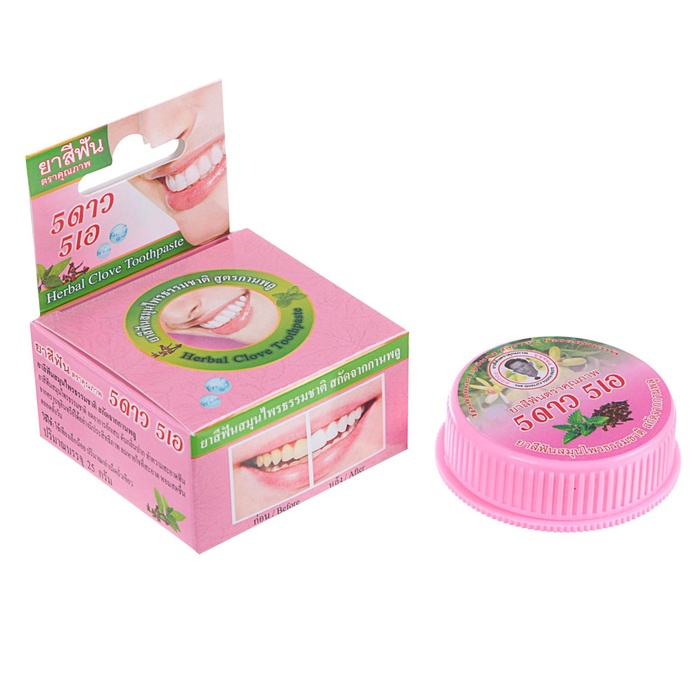 УЦЕНКА Зубная паста с Гвоздикой 5 Star Cosmetic травяная, 25 г - Фото 1