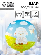Воздушный шар фольгированный 18" «Белая милая овечка» 10930937 - фото 319935445