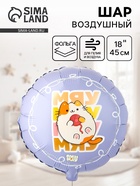 Воздушный шар фольгированный 18" «Мяу ПушМяу» 10930958 - фото 319935464