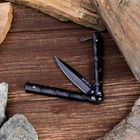 УЦЕНКА Нож-бабочка «След», 15.7 см, клинок 69 мм/1 мм, чёрный - Фото 2