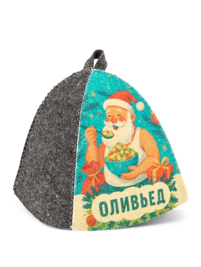 Шапка для бани и сауны «Оливьед», полиэфир, шерсть, «Добропаровъ»