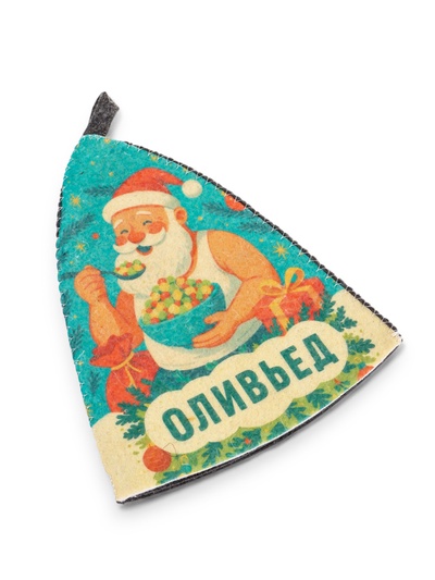 Шапка для бани и сауны «Оливьед», полиэфир, шерсть, «Добропаровъ»