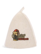 Шапка для бани и сауны «Весёлый, пьяный, новогодний!», полиэфир 70%, шерсть 30%, «Добропаровъ» - Фото 3