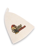 Шапка для бани и сауны «Весёлый, пьяный, новогодний!», полиэфир 70%, шерсть 30%, «Добропаровъ» - Фото 6