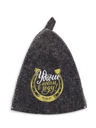 Шапка для бани и сауны «Удачи в новом году», полиэфир 70%, шерсть 30%, «Добропаровъ» - Фото 3