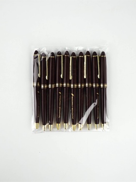 Ручка пластик, синяя паста "Золотой учитель"