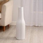 Ваза напольная «Бутыль», крапинка, h=60 см, керамика, белая - фото 58052684
