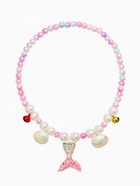 Набор детский «Выбражулька. Русалочка», 4 предмета: клипсы, кольцо, браслет, бусы, бело-розовый - Фото 2