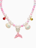 Набор детский «Выбражулька. Русалочка», 4 предмета: клипсы, кольцо, браслет, бусы, бело-розовый - Фото 3