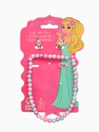 Набор детский «Выбражулька. Русалочка», 4 предмета: клипсы, кольцо, браслет, бусы, бело-розовый - Фото 10