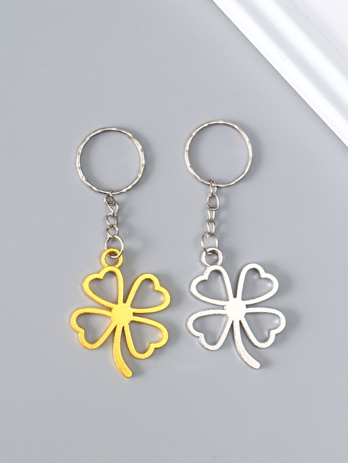 Брелок для ключей на кольце «Клевер», 4.5×3.7×0.3 см, МИКС - Фото 1