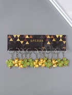 Брелок для ключей на кольце «Клевер», металл со стразами под золото, 3.8×3.8×0.3 см - Фото 4