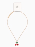 Кулон на цепочке «Вишенка граненая», 44 см, d=10 и 6, красный в золоте - фото 809254760